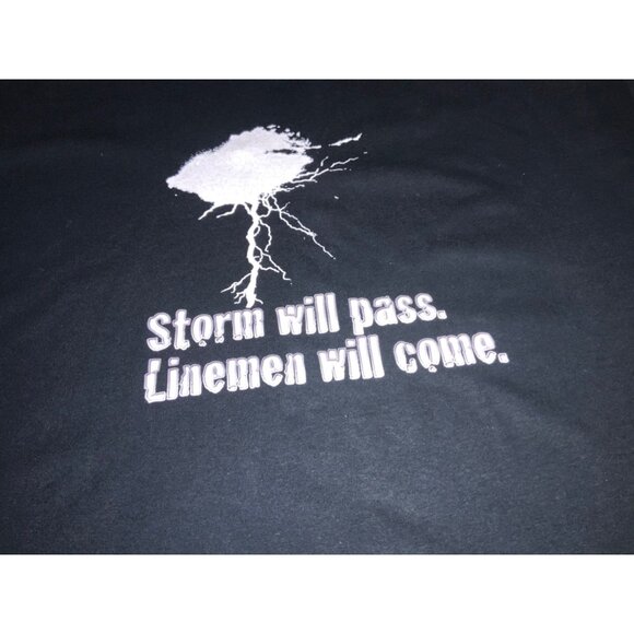 Utility Tech Linemen's Black T-Shirt Size Men's XL - Picture 1 of 8